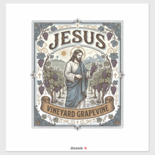 Jesus Weinberg Rebstock Jesus Weinberg Rebstock Aufkleber