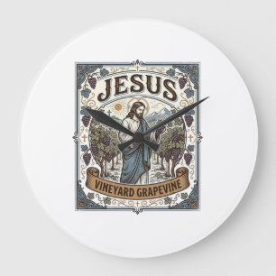 Jesus Weinberg Rebstock Jesus Weinberg Rebstock Große Wanduhr