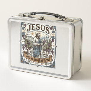 Jesus Weinberg Rebstock Jesus Weinberg Rebstock  Metall Brotdose