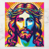 Jesus-Weinetikett. Weinetikett (Einzelnes Label)