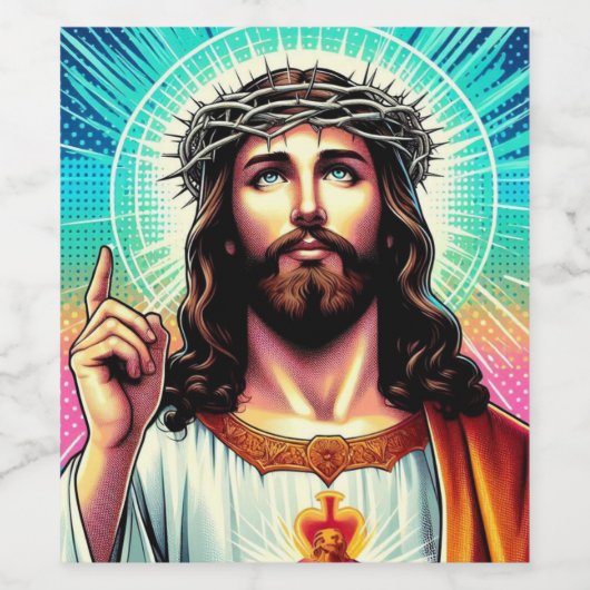 Jesus Weinlabel! Weinetikett (Einzelnes Label)