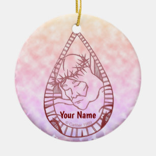 Jesus Weinte Keramik Ornament