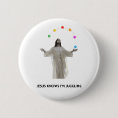 Jesus weiß, dass ich juggling button (Vorderseite)