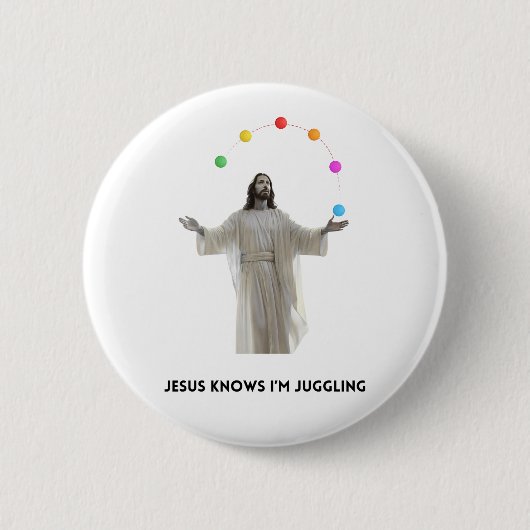 Jesus weiß, dass ich juggling button (Vorderseite)