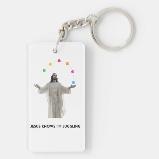 Jesus weiß, dass ich juggling schlüsselanhänger (Rückseite)