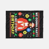 Jesus We're Gonna Party Like It’s My Birthday Chri Fleecedecke (Vorderseite (Horizontal))