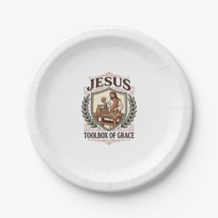 Jesus Werkzeugkiste der Gnade Jesus Werkzeugkiste  Pappteller
