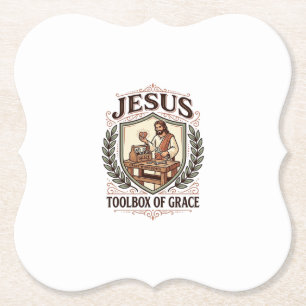 Jesus Werkzeugkiste der Gnade Jesus Werkzeugkiste Untersetzer