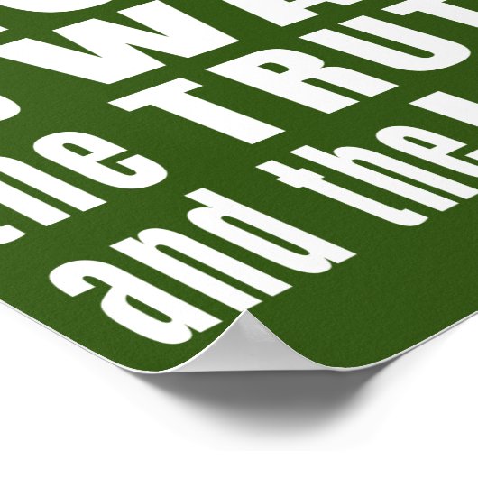 Jesus, wie die Wahrheit und das Leben Poster (Ecke)