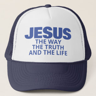 JESUS, WIE DIE WAHRHEIT UND DER LEBENSDAUER HAT TRUCKERKAPPE