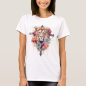 Jesus Wild Blume Löwe Christlich T-Shirt (Vorderseite)