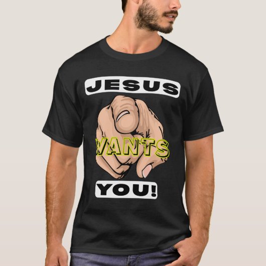Jesus will dich Christliche Evangelisation T-Shirt (Vorderseite)