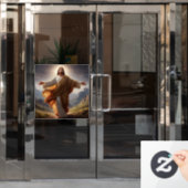 Jesus Window Cloning Fensteraufkleber (Büro Tür)