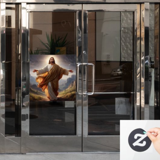 Jesus Window Cloning Fensteraufkleber (Büro Tür)