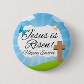 Jesus wird, christliches Ostern gestiegen Button (Vorderseite)