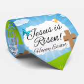 Jesus wird, christliches Ostern gestiegen Krawatte (Gerollt)