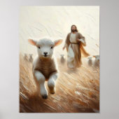 Jesus wird das Lamm retten, Christliche Kunst, Jes Poster (Vorne)