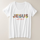 Jesus wird den T - Shirt mit der Größe korrigieren (Design vorne)