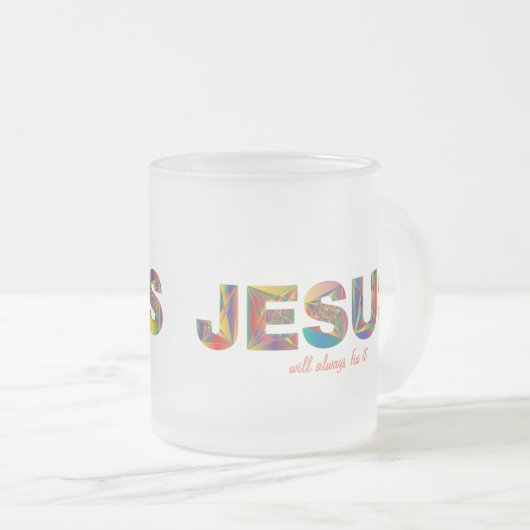 Jesus wird es immer Mattierte Tasse reparieren (VorderseiteRechts)