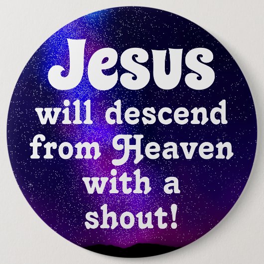 Jesus wird herabsteigen button (Vorderseite)