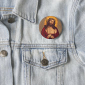 Jesus wird mit einer Dornenkrone gekrönt Button (Beispiel)