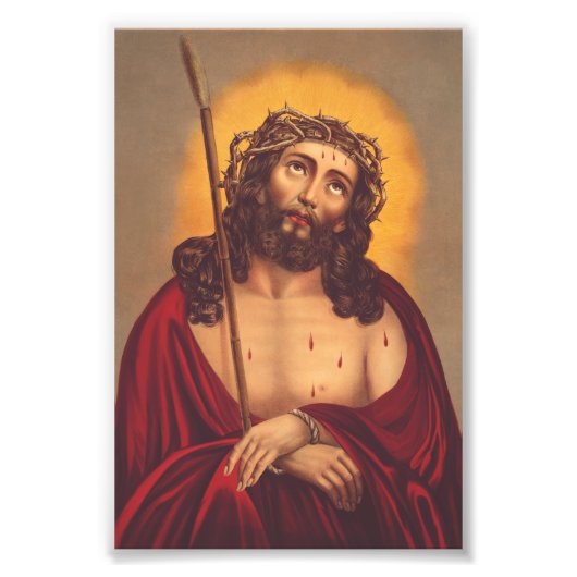 Jesus wird mit einer Dornenkrone gekrönt Fotodruck (Vorne)
