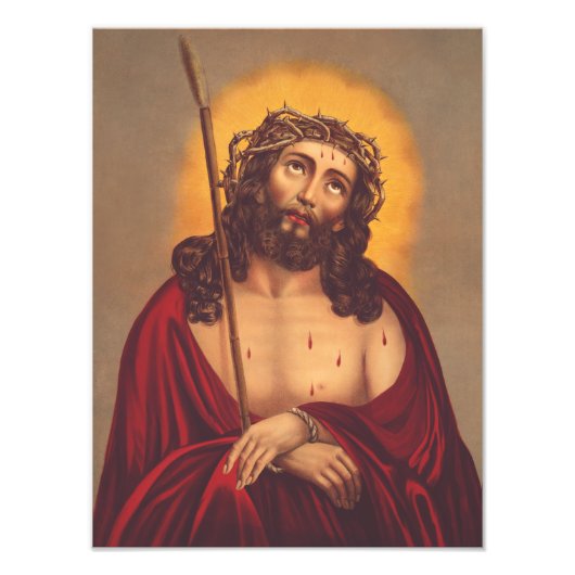 Jesus wird mit einer Dornenkrone gekrönt Fotodruck (Vorne)
