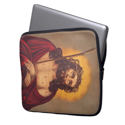 Jesus wird mit einer Dornenkrone gekrönt Laptopschutzhülle (Vorderseite Links)