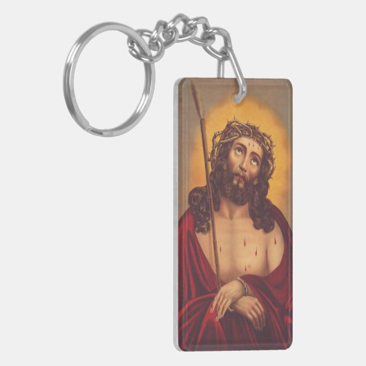 Jesus wird mit einer Dornenkrone gekrönt Schlüsselanhänger (Vorderseite links)