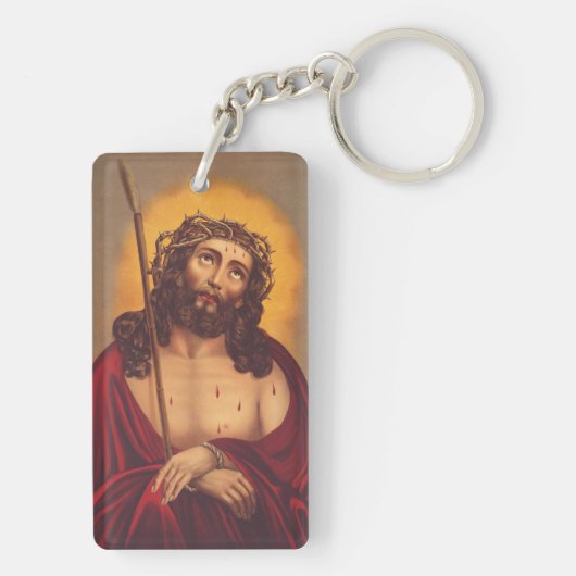 Jesus wird mit einer Dornenkrone gekrönt Schlüsselanhänger (Rückseite)