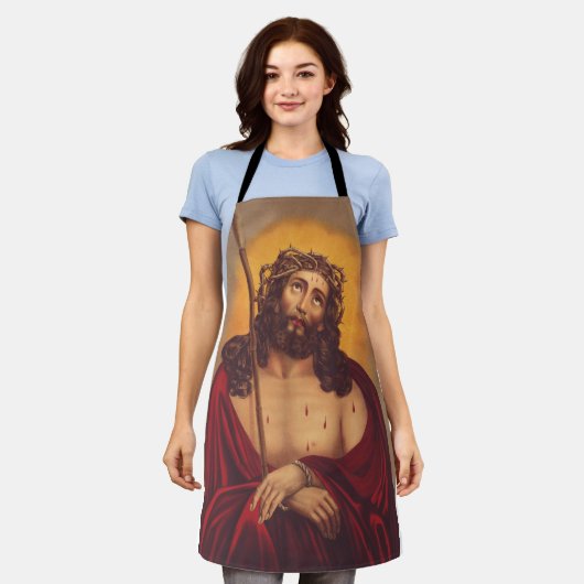 Jesus wird mit einer Dornenkrone gekrönt Schürze (Getragen)