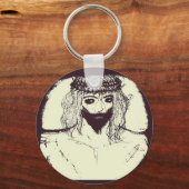 Jesus wird uns gerettet und der Himmel öffnet sich Schlüsselanhänger (Vorderseite)