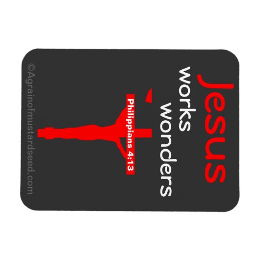 Jesus wirkt Wunder Magnet (Horizontal)