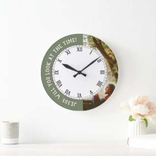 Jesus wirst du dir die Zeit ansehen, in der Christ Große Wanduhr