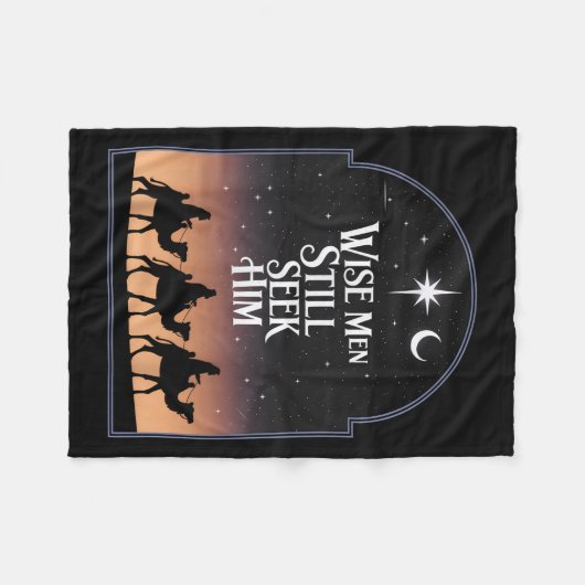 Jesus Wise Men Still Seek Him Christian Christmas Fleecedecke (Vorderseite (Horizontal))