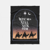 Jesus Wise Men Still Seek Him Christian Christmas Fleecedecke (Vorderseite)