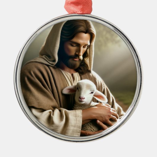 JESUS WITH LAMB CHRISTMAS ORNAMENT (Vorne)