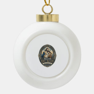 Jesus Witwe Witwer Ermutigung Vintage-Shirt Ch Keramik Kugel-Ornament