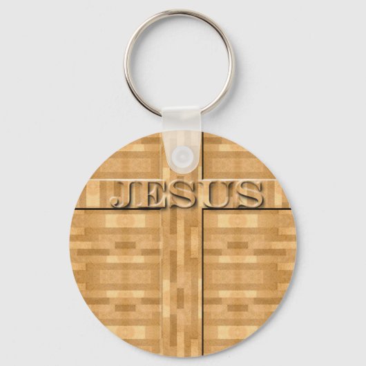 Jesus Wood Carving Schlüsselanhänger (Vorderseite)