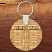 Jesus Wood Carving Schlüsselanhänger (Vorderseite)