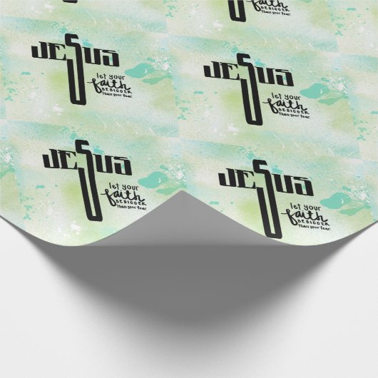 Jesus Word Art Geschenkpapier (Ecke)