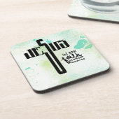 Jesus Word Art Getränkeuntersetzer (Linke Seite)