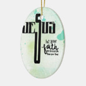 Jesus Word Art Keramik Ornament (Links)