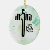 Jesus Word Art Keramik Ornament (Rechts)