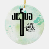 Jesus Word Art Keramik Ornament (Vorne)