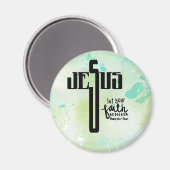 Jesus Word Art Magnet (Vorderseite/Rückseite)