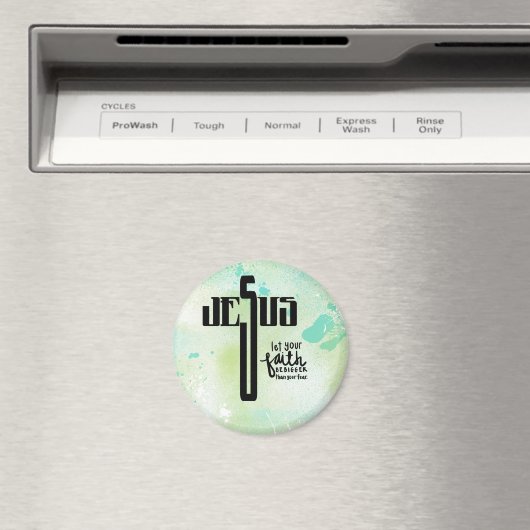Jesus Word Art Magnet (In Situ (Geschirrspüler))