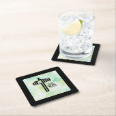 Jesus Word Art Rechteckiger Pappuntersetzer (Vor Ort)