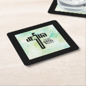 Jesus Word Art Rechteckiger Pappuntersetzer (angewinkelt)