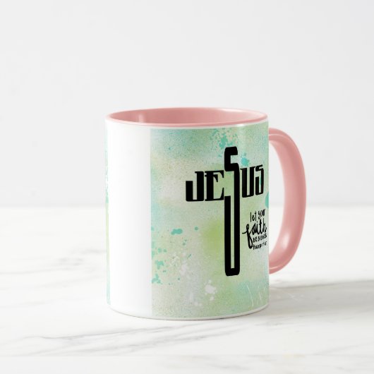 Jesus Word Art Tasse (VorderseiteRechts)
